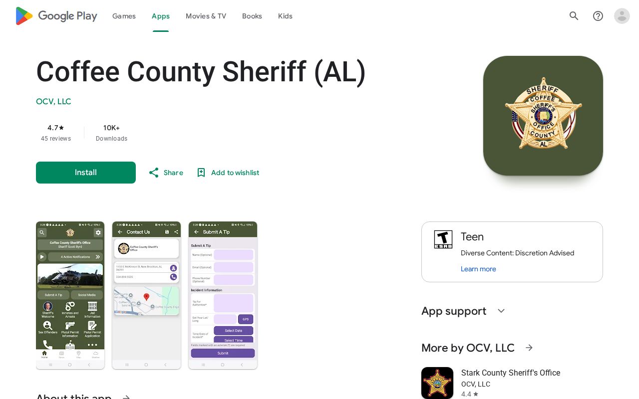 New Brockton criminal records and Coffee County Sheriff app listing