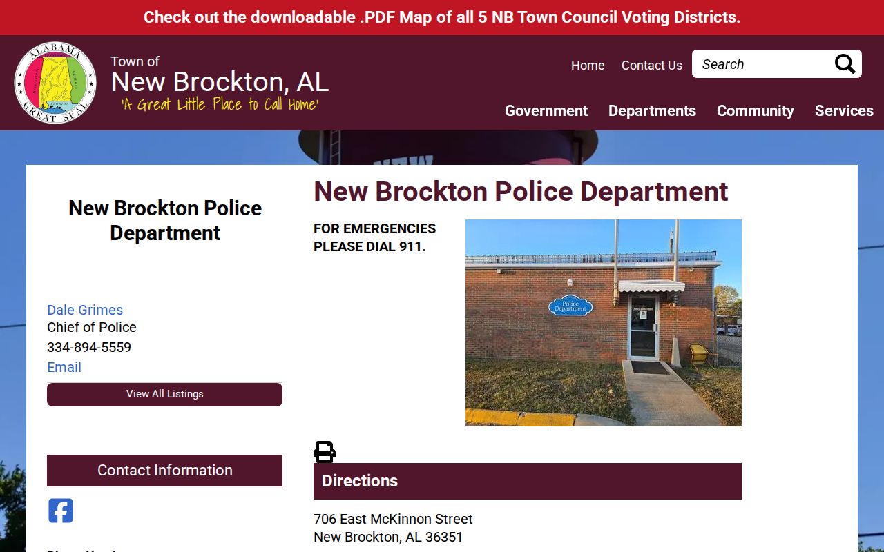 New Brockton criminal history and town Police Department source